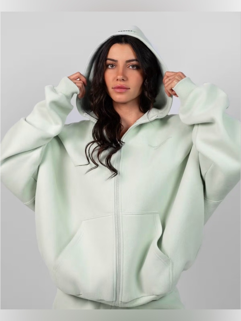 NWT $125 Comfrt Mint Pastel Zip Hoodie Size Small